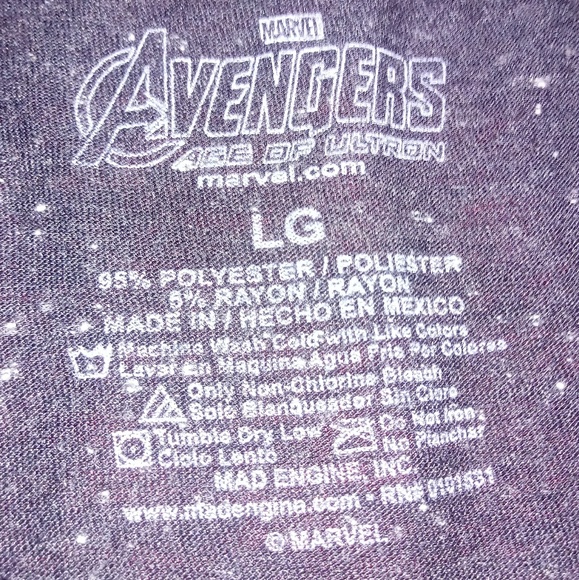 Marvel Avenger's ULTRON Tee Sz L Black - Picture 5 of 5